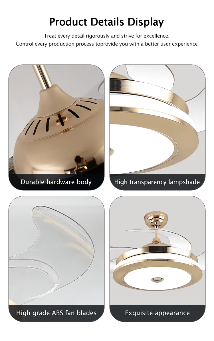Modern Round LED Light Ceiling Fan 2
