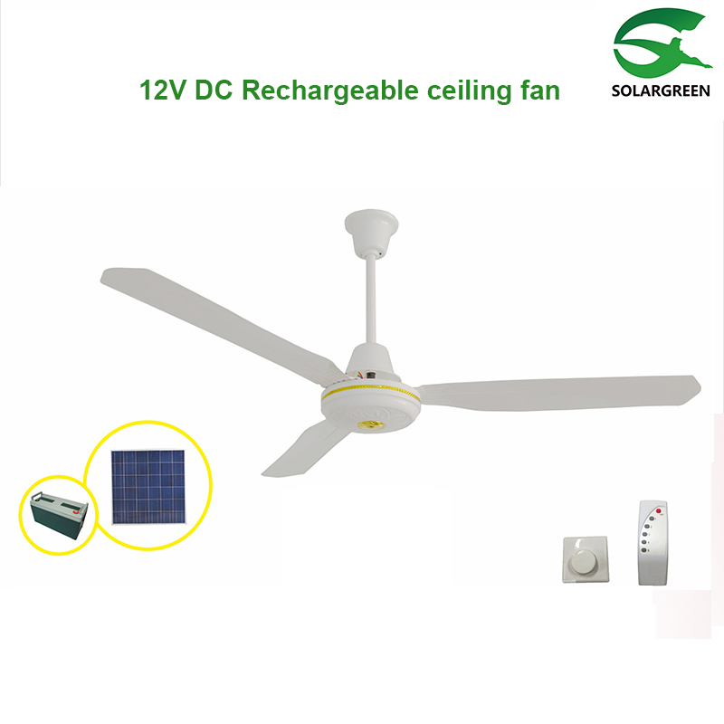 Energy-Efficient Solar Ceiling Fan with Built-in Charging Indicator