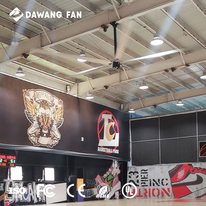 Hot Sell Long Service Life 5 Aluminum Alloy Blades Permanent Magnet Synchronous Motor Electric AC Industrial Ceiling HVLS Fans