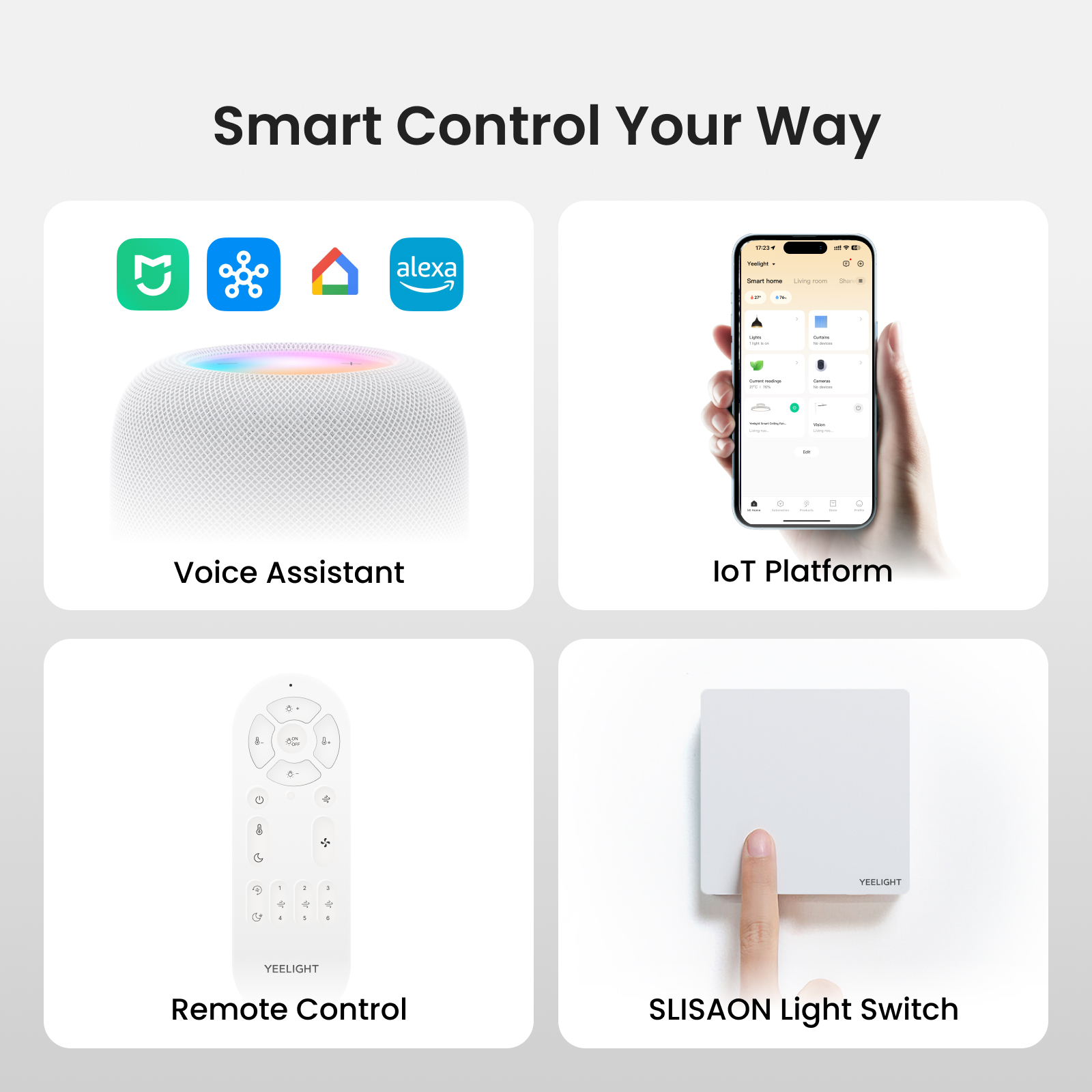 YEELIGHT Smart Ceiling Fan Mute Motor Remote Control Dc Indoor Home LED Modern LED Ceiling Turbo Fan Light