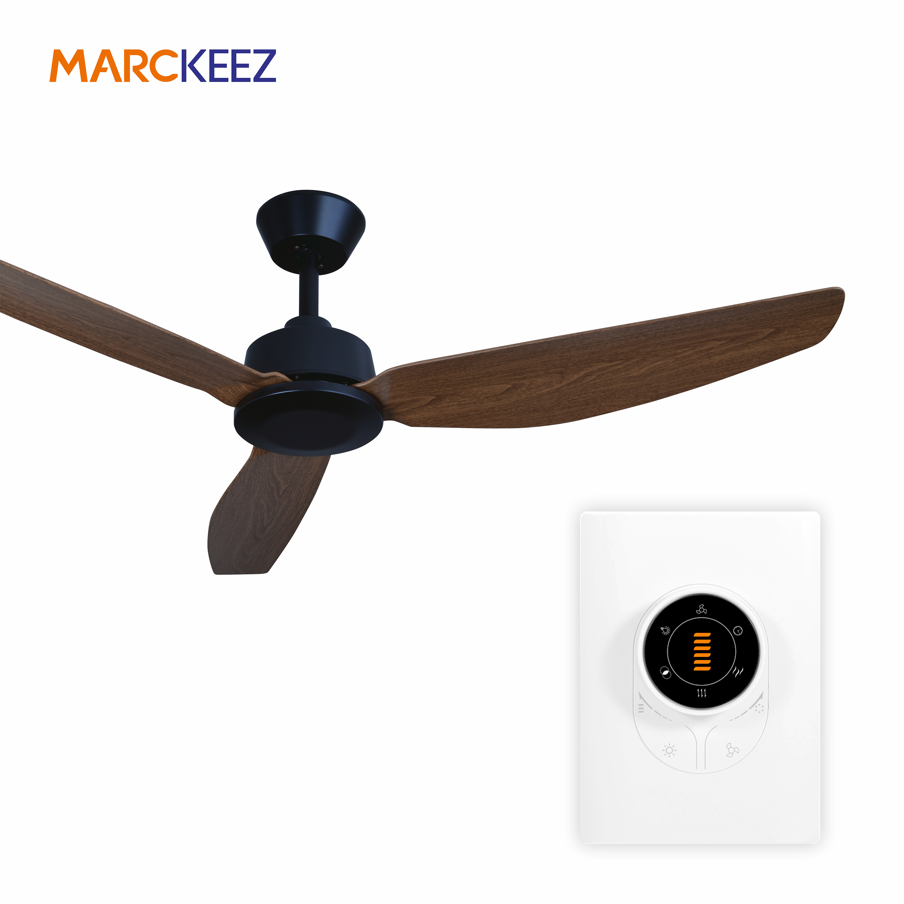 ABS 3 Blades DC Ceiling Fan 52 Inch Quiet Energy Saving Fan for Home Without Light