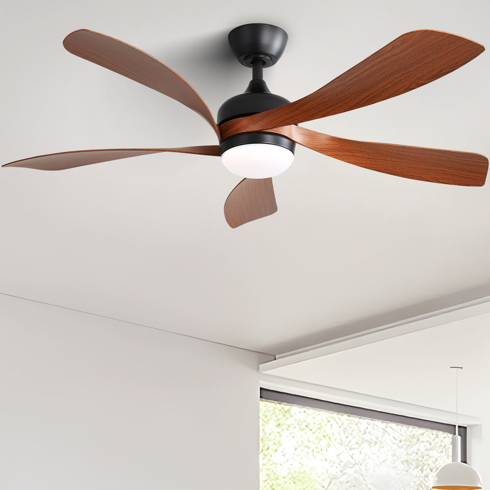 52-Inch Modern Ceiling Fan with LED Lights Smart Tuya Reversible DC Motor CE ETL Certified Remote Control Switch for Living Room
