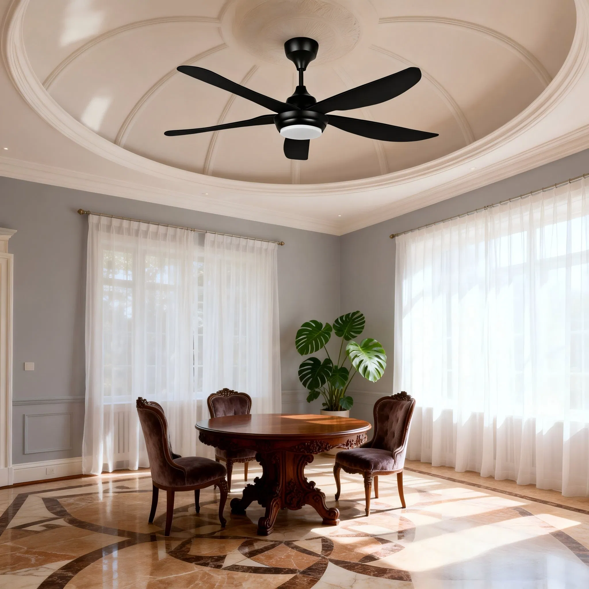 High/Brightness Household/Commercial Decorative/Fashion/Design 56inch Remote Control Energy/Efficient/LED Powerful/DC/AC Ceiling Cooling Fan Light