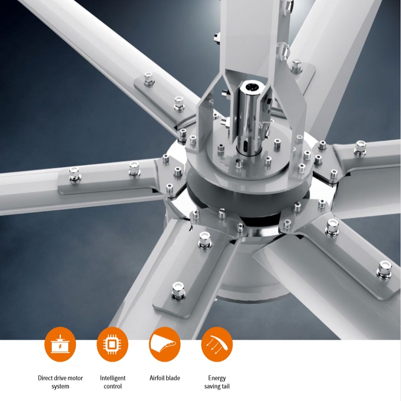 (24FT/20FT/18FT/14FT) 4200mm Hvls Giant Industrial Ceiling Fan-Electric Metal Outdoor Ventilation Fan