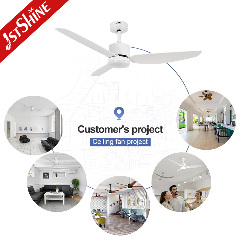 1stshine Fandelier 52 Inches ABS White Dimmable Smart Remote Control LED Ceiling Fan with Light