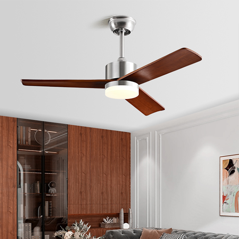 Factory Direct Ceiling Fans with Lights and Remote Dimmable 3CCT Reversible DC Motor Wood Blades for Bedroom Living Room