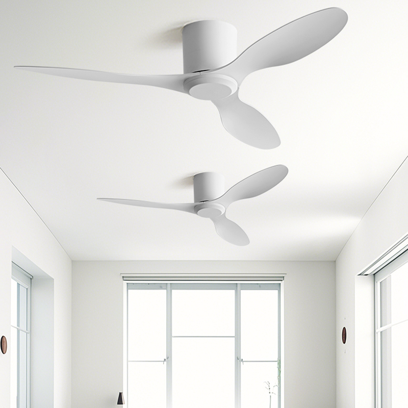 42" Air-Cooled Modern Ceiling Fan for Living Room Bedroom - 3 ABS Blades, Variable Frequency, Remote Control, Decorative Design