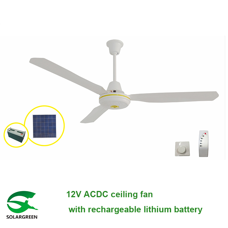 Energy-Efficient Solar Ceiling Fan with Built-in Charging Indicator