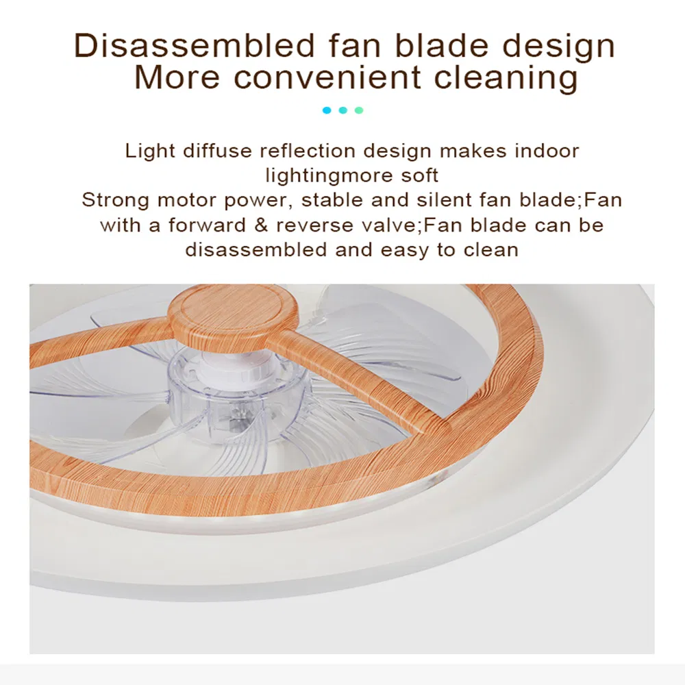 Modern Bedroom Dimmed Chandelier Fan Smart Ceiling Fan with Lights Remote Control RGB LED Ceiling Fans