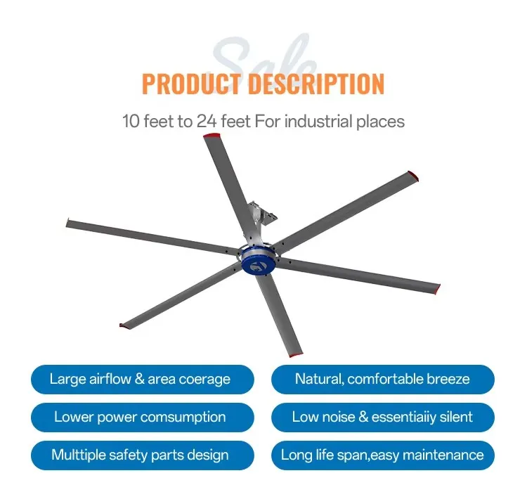 High-Tech Industrial Ceiling Fan for Indoor and Outdoor Spaces
