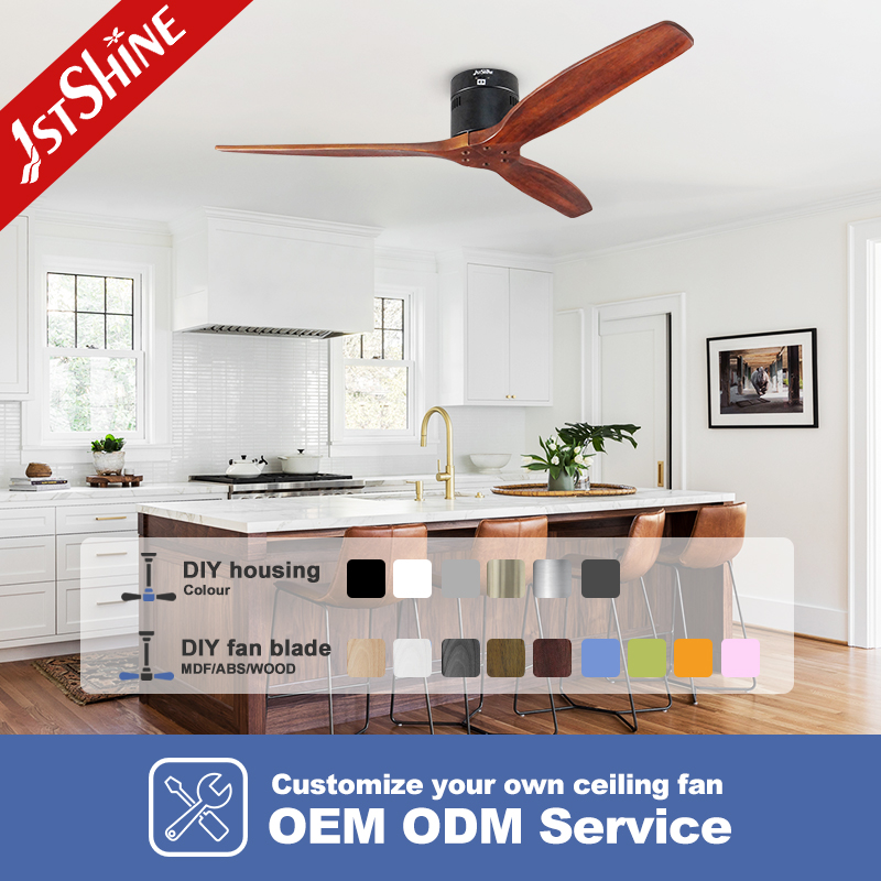 1stshine Ceiling Fan Apartment DC Motor Inverter Customize High Quality Flush Mount Ceiling Fan