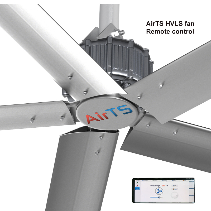Airts 24FT 7.3m Pmsm Inner Rotor Large Industrial Hvls Ceiling Fan for Air Circulation and Cooling Workshop Warehouse Greenhouse in China Big Electric Fan
