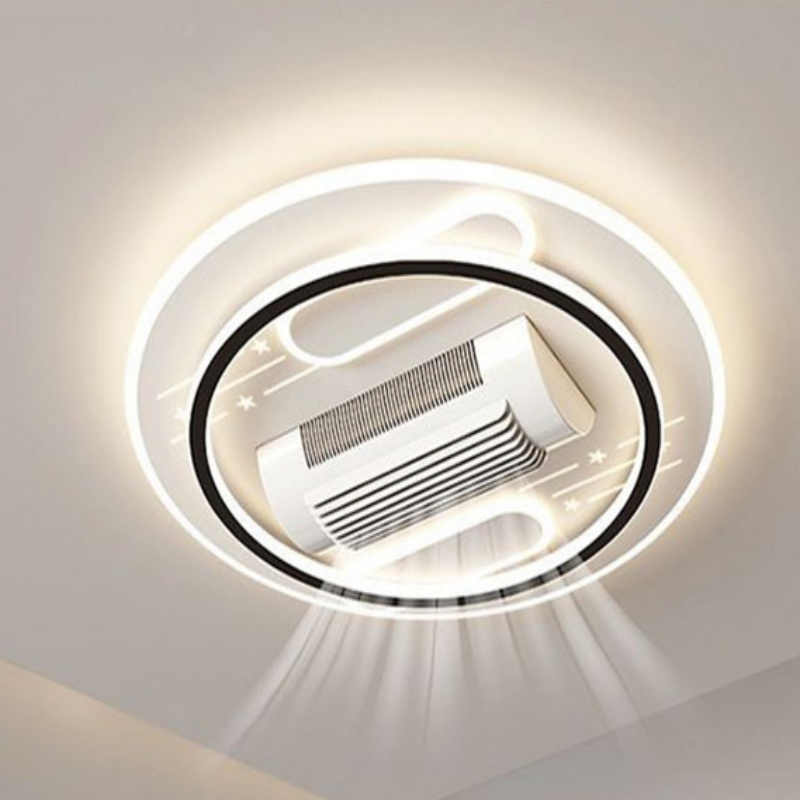 Modern 42-Inch Intelligent 6 Wind Speed Remote Control Ceiling Fan with Light Home Living Room Fan LED Ceiling Lamp (ZY-FS034)