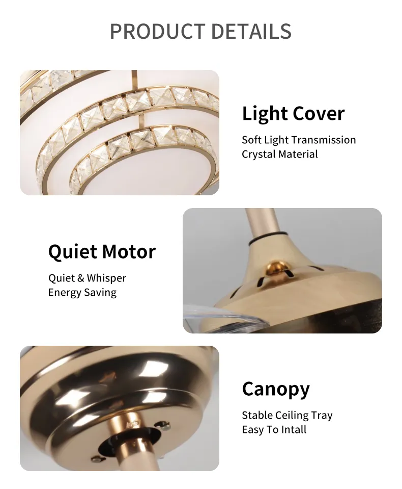 Modern 42-Inch Ceiling Fan with Energy-Efficient LED Lighting