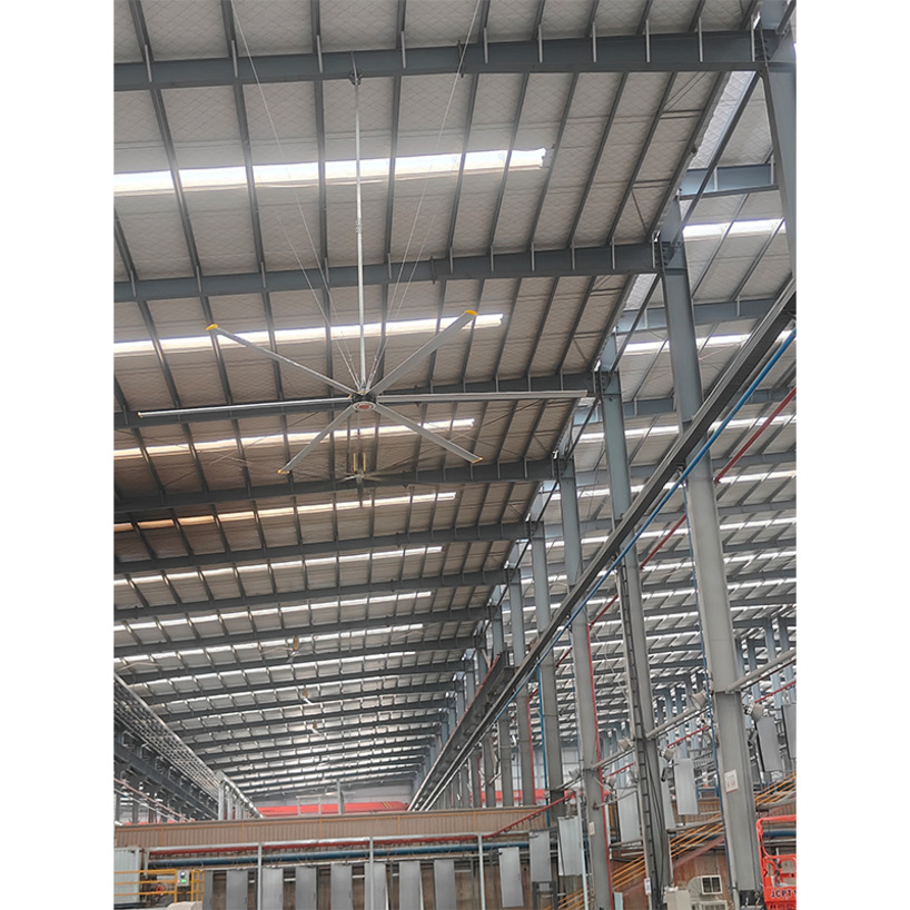 Factory Warehouse Ventilation Low Speed Energy Efficient Large Diameter Hvls Fan DC Permanent Magnet Synchronous Motor Industrial Ceiling Fan