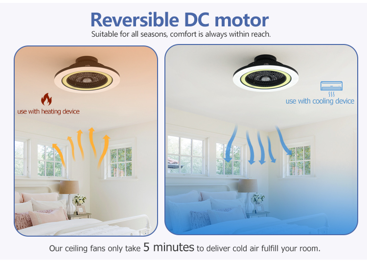 Led Ceiling Fan Fancy 23 Inches RGB Lighting Party Indoor Ceiling Fan With LED Light