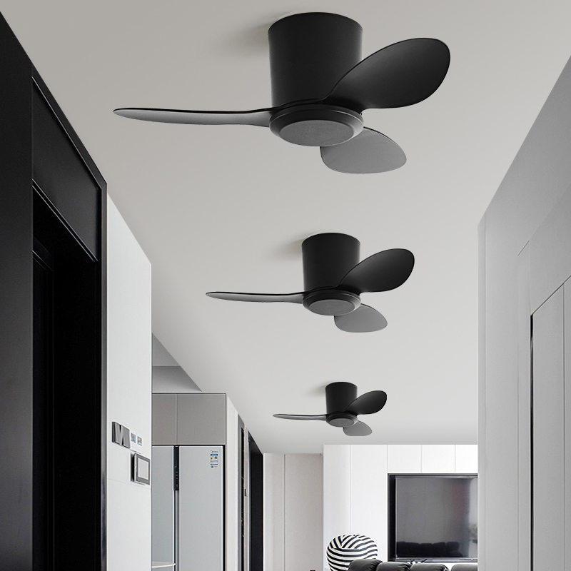 Premium 25" Electric Hotel Use 3-Blade ABS Ceiling Fan Remote Control Modern Design Ultra-Silent BLDC Motor
