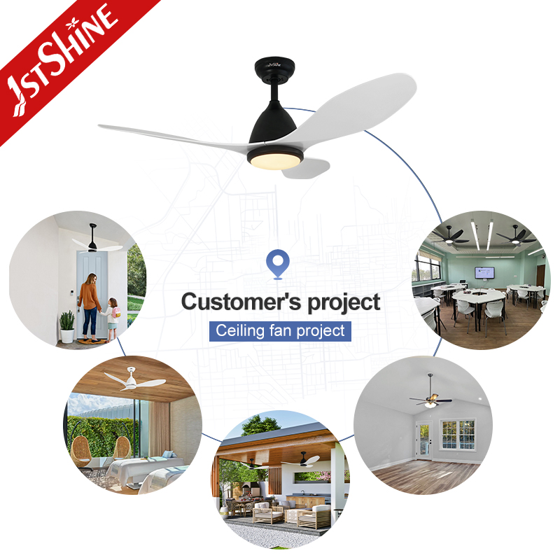 1stshine Ceiling Fan Efficient DC Motor OEM Color Plastic Ceiling Fan with Remote Control
