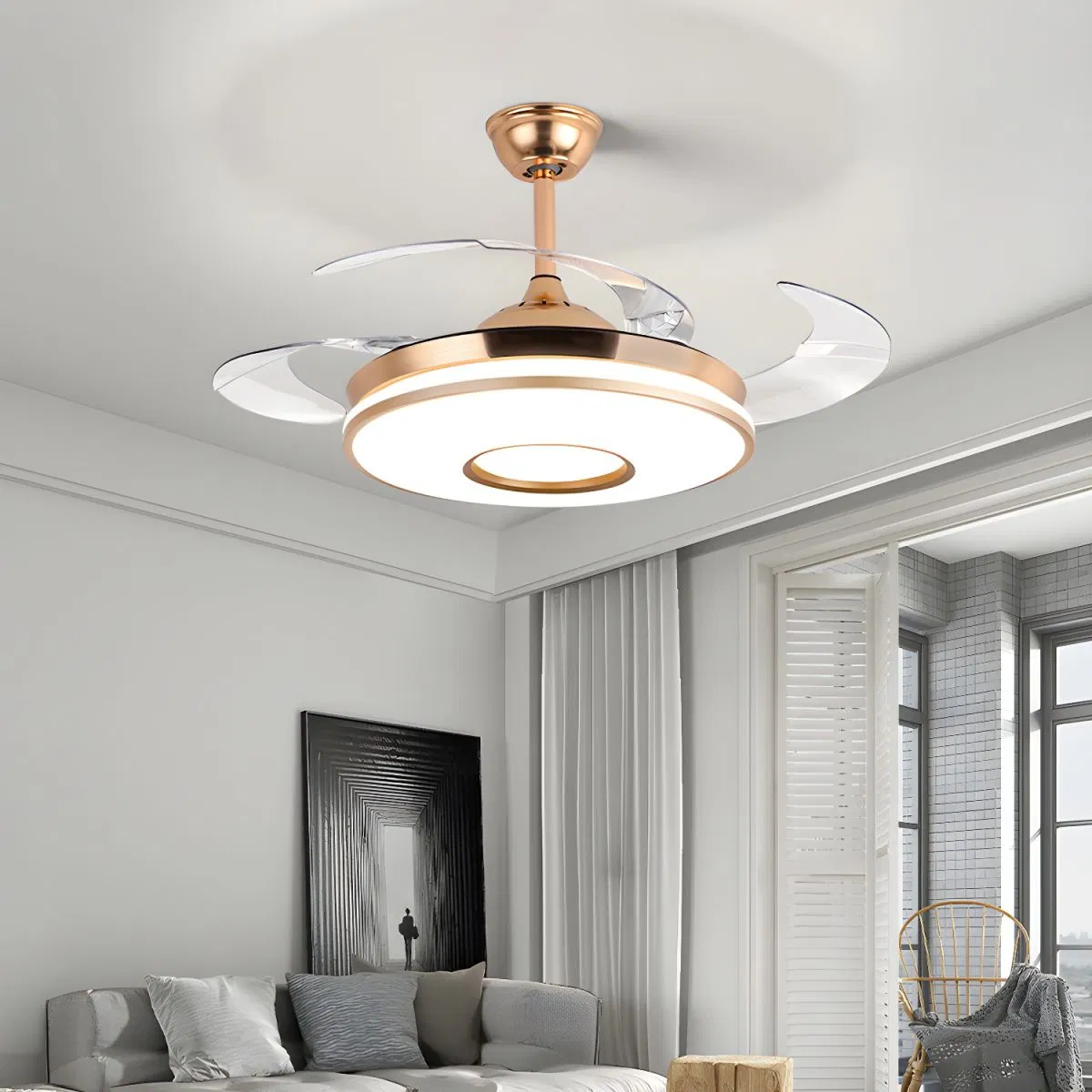 42inch Light Ceiling Fan Lamp Ceiling Fan with LED Light Fan