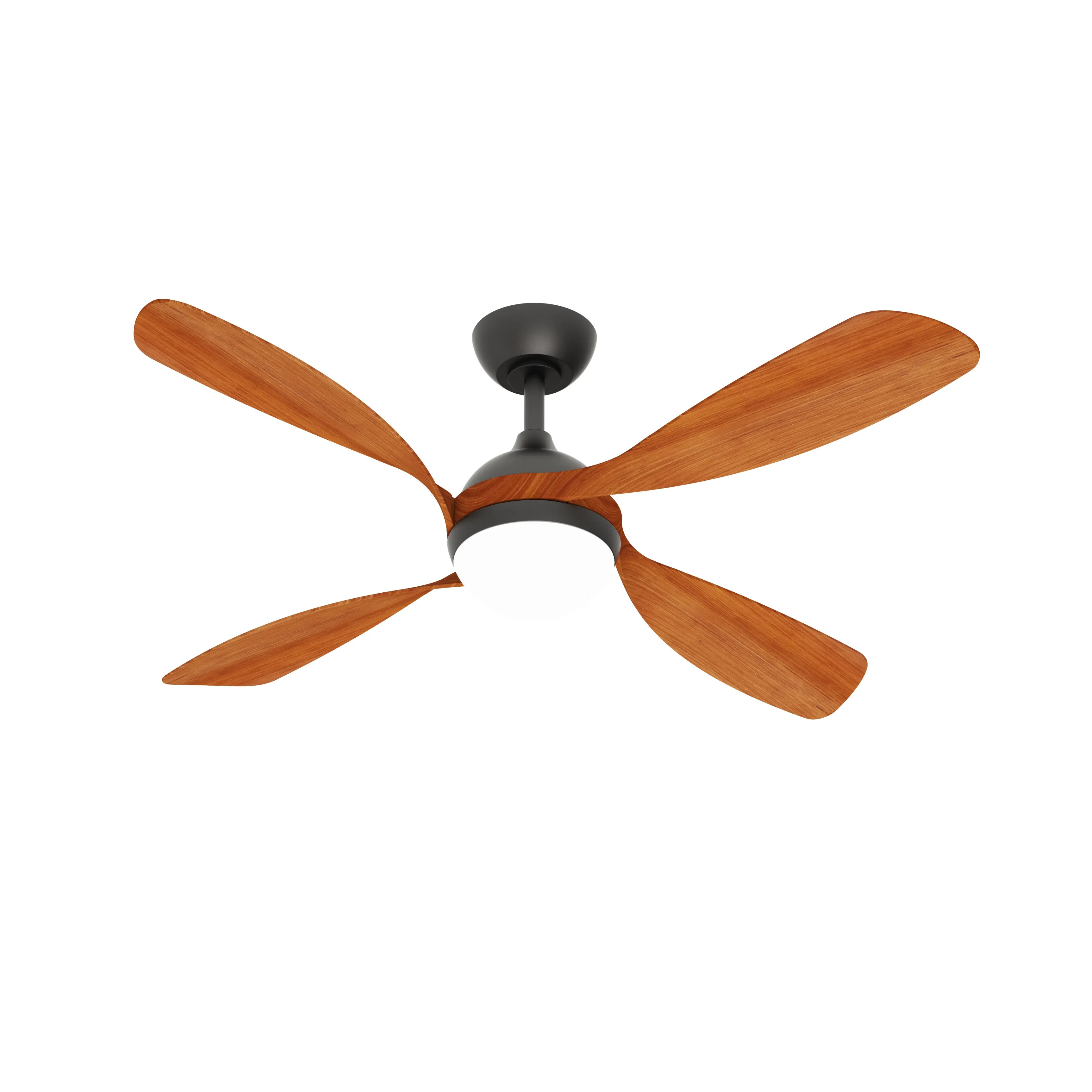 Modern 52 Inch Metal Indoor Ceiling Fan with White Light Remote Control 6 Speed ABS Design 35W 220V DC