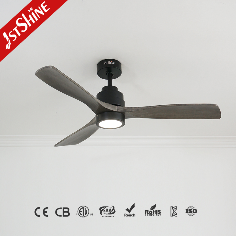 1stshine Ceiling Fan with Lamp Energy Saving DC Motor 3 Wood Blades Cooling LED Ceiling Fan Light