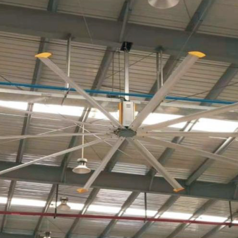 14FT Hvls Ceiling Fan with Aluminum Blades Energy Efficient Low Noise for Factory Warehouse Ventilation Custom OEM