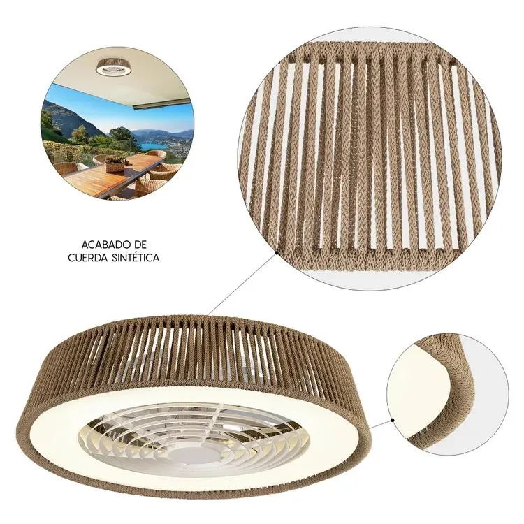 Adjustable Smart Remote Control 8 ABS Blades Modern LED Ceiling Fan with Light Lamp