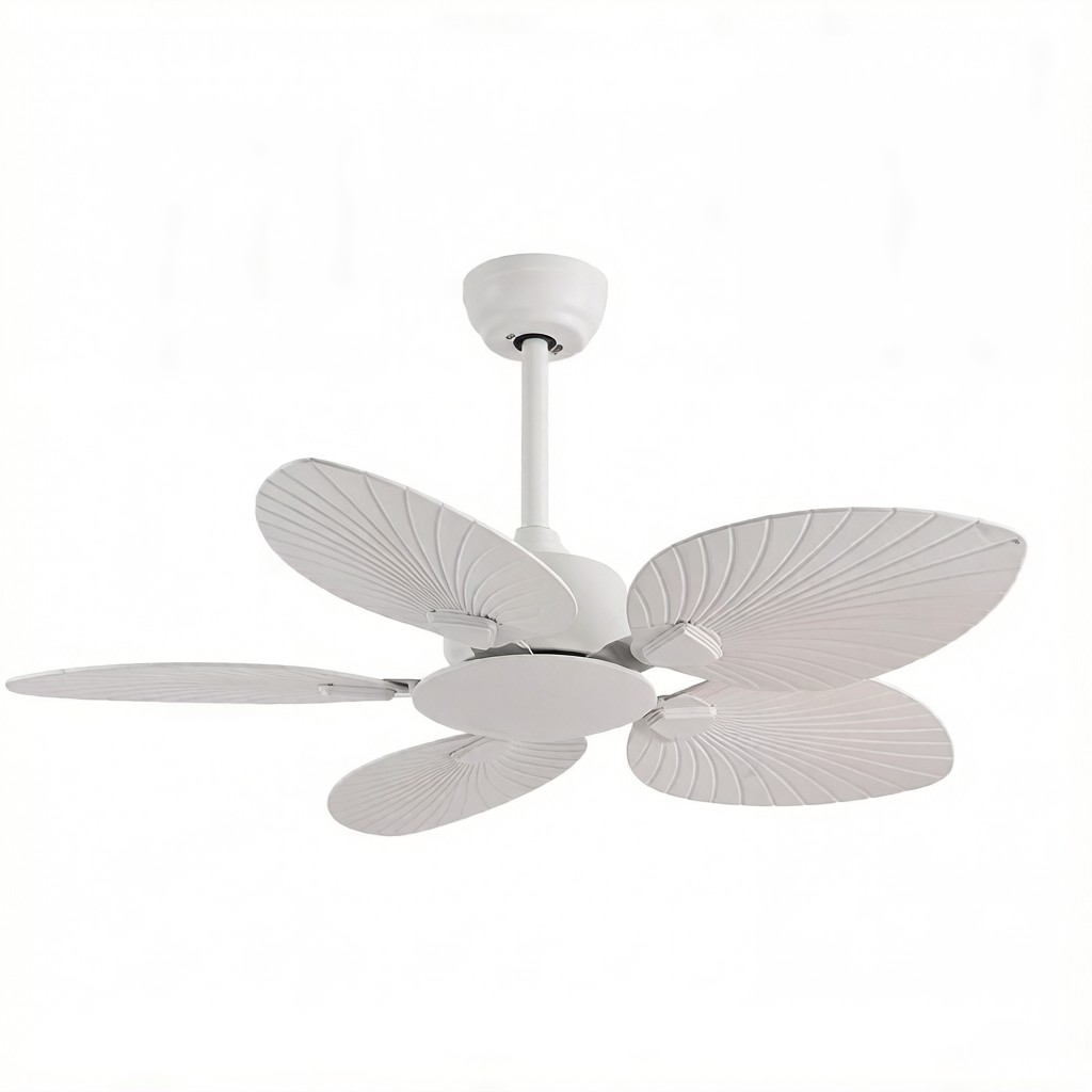52 Inch Large Wind Power Ceiling Fan ABS Blades Decorative Electric Fans Without Light for Restaurant, Living Room