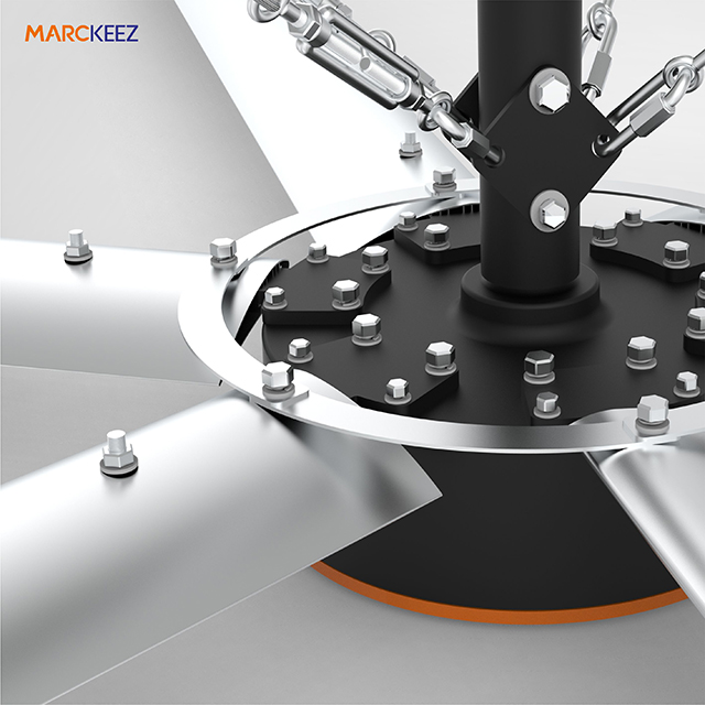 4.9m 16ft Low Noise Big Air 220v DC Motor Big Ceiling Fan HVLS Fans With Certificate