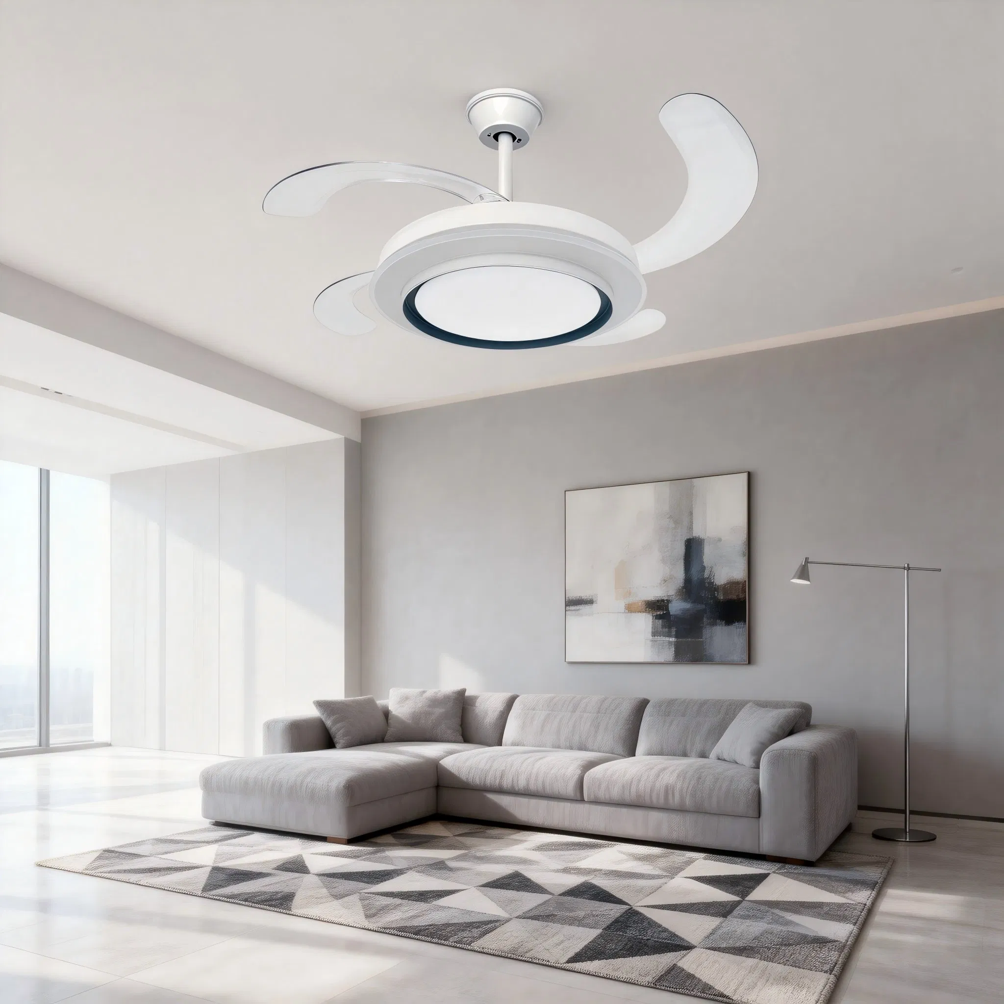 Smart/Restaurant/Modern/Household Ceiling Cooling Fan Lamp/Invisible Large/Circulation Fan with/Remote/Control/42inch