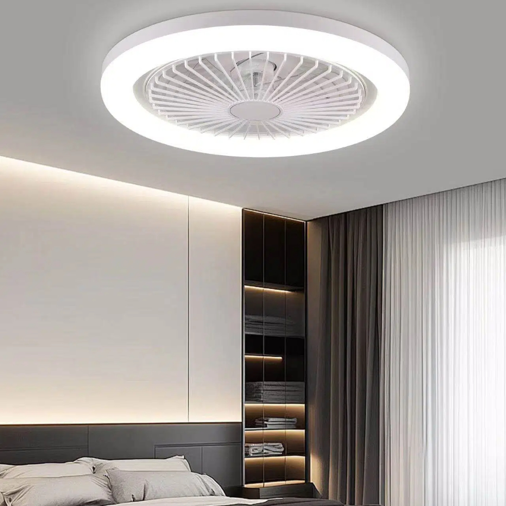 #9187 Factory OEM 500mm Silent DC Motor Ceiling Fan Light with Remote Control 36W*2 LED Light Source 10-Year Warranty Bedroom