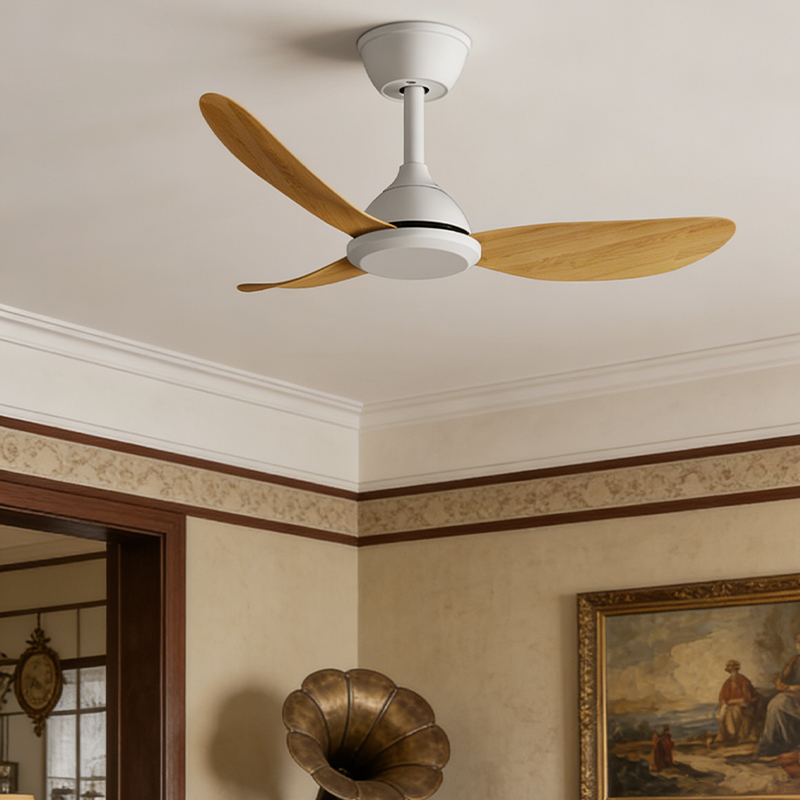 Plastic Motor 6 Speed LED Ceiling Fan with 3 Blades Energy Saving Quiet Operation for Home