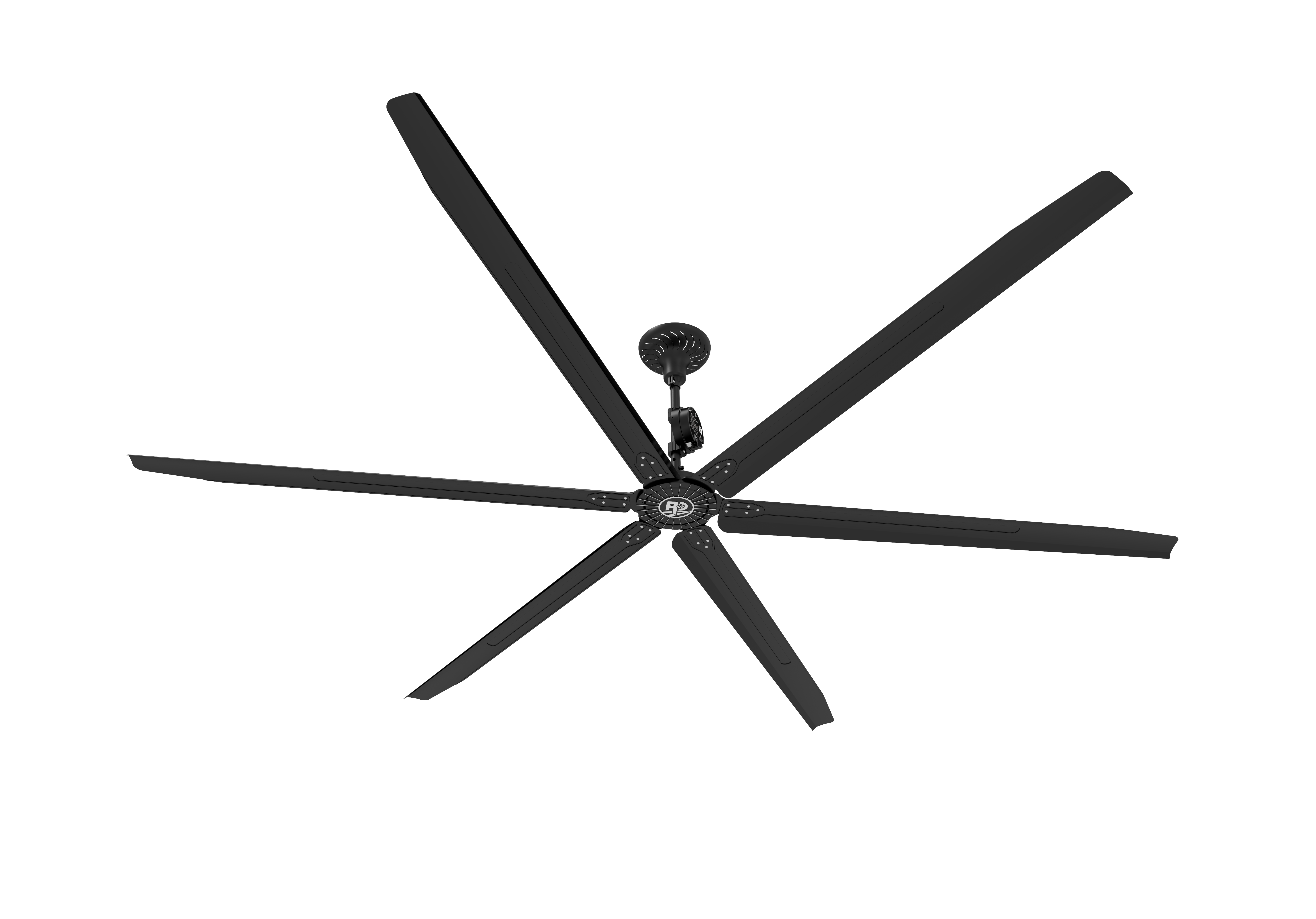 New Style 2.1m AC Motor LED Light Ceiling Fan 85 Inch Remote Control HVLS Fan for Hotels and Gym Electric Metal Household Fan