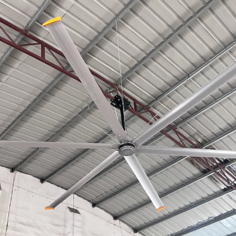 24FT 7.3m Direct Drive Hvls Industrial Ceiling Fan High Airflow Energy Efficient for Warehouse Factory Agricultural Farm Ventilation Wholesale Custom OEM