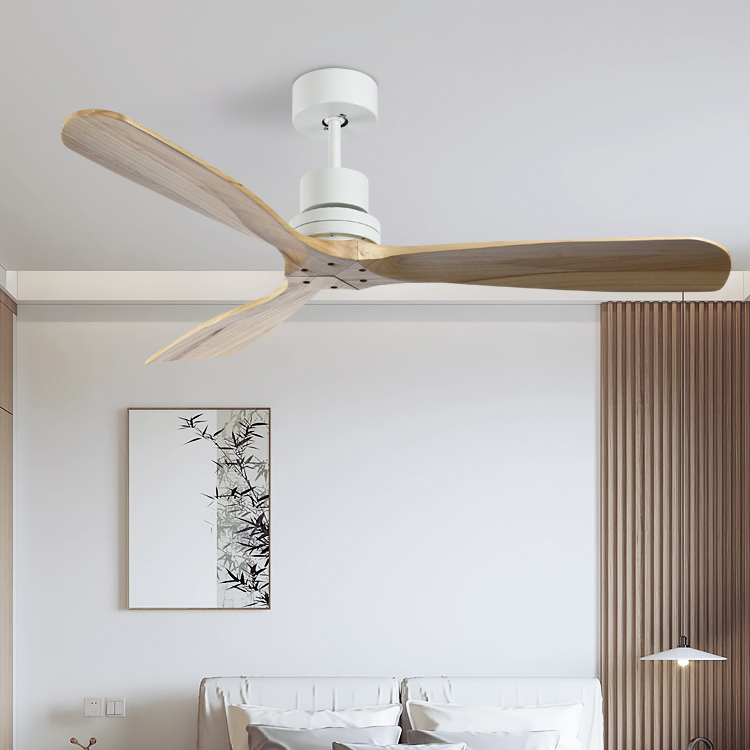 Factory Direct Sale Remote Control Large Wooden Fan Lamp Industrial Chandelier Led Ceiling Fan With Light