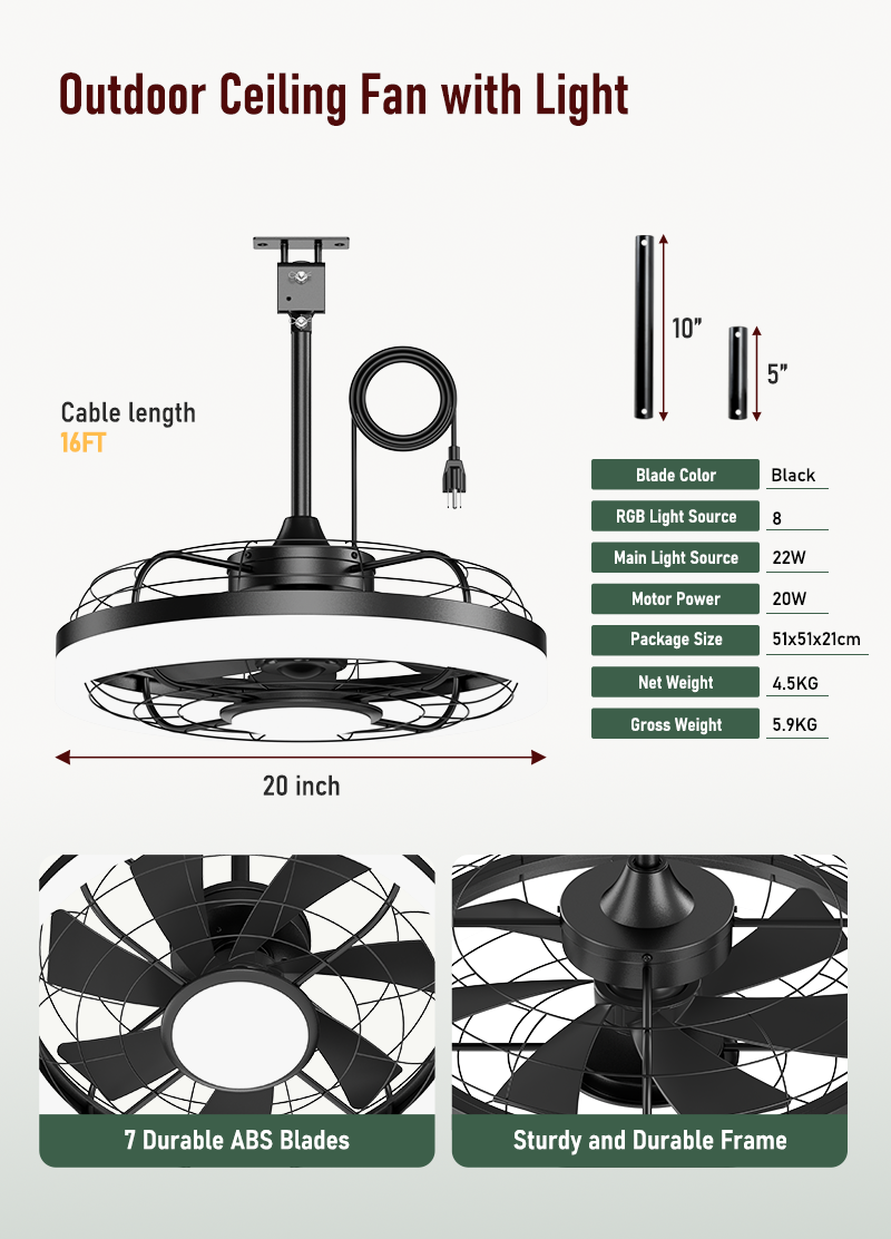 Outdoor Caged Ceiling Fan Feature Image 5