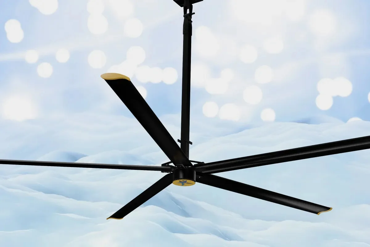 Austar Industrial HVLS Ceiling Fan High Volume Low Speed Large Blade Aluminum Alloy 3-Year Warranty Keypad Android Control