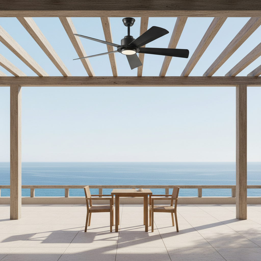 1 Modern Metal Ceiling Fan Retractable Hidden ABS Blades LED Light Remote Control 6-Speed 10-Year Warranty-Living Room