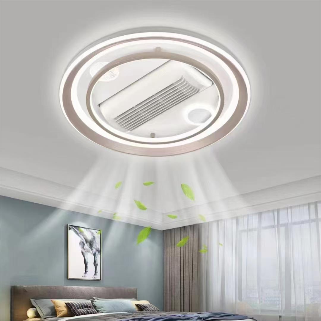 Hot Selling Modern Negative Ion Remote Control Ceiling Bladeless Ceiling Fan with Light and Fan Light That Circulates Indoor air