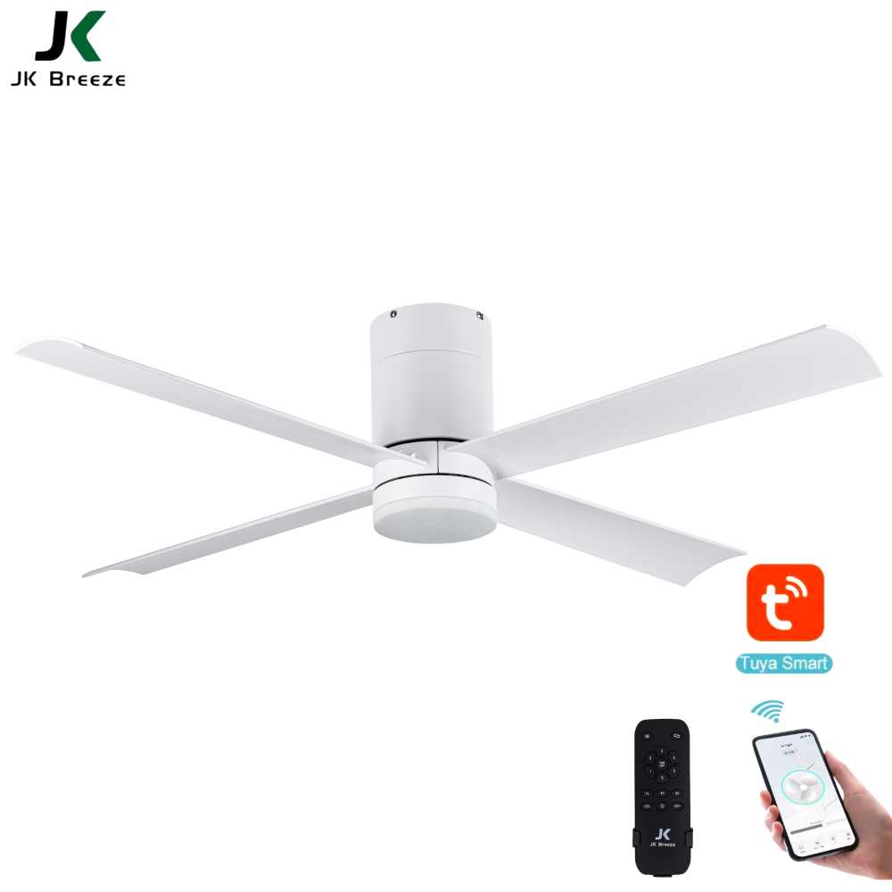High Quality 52 Inch Metal 5 Blades DC Motor Household Electric Remote Control Modern Silent Ceiling Fan