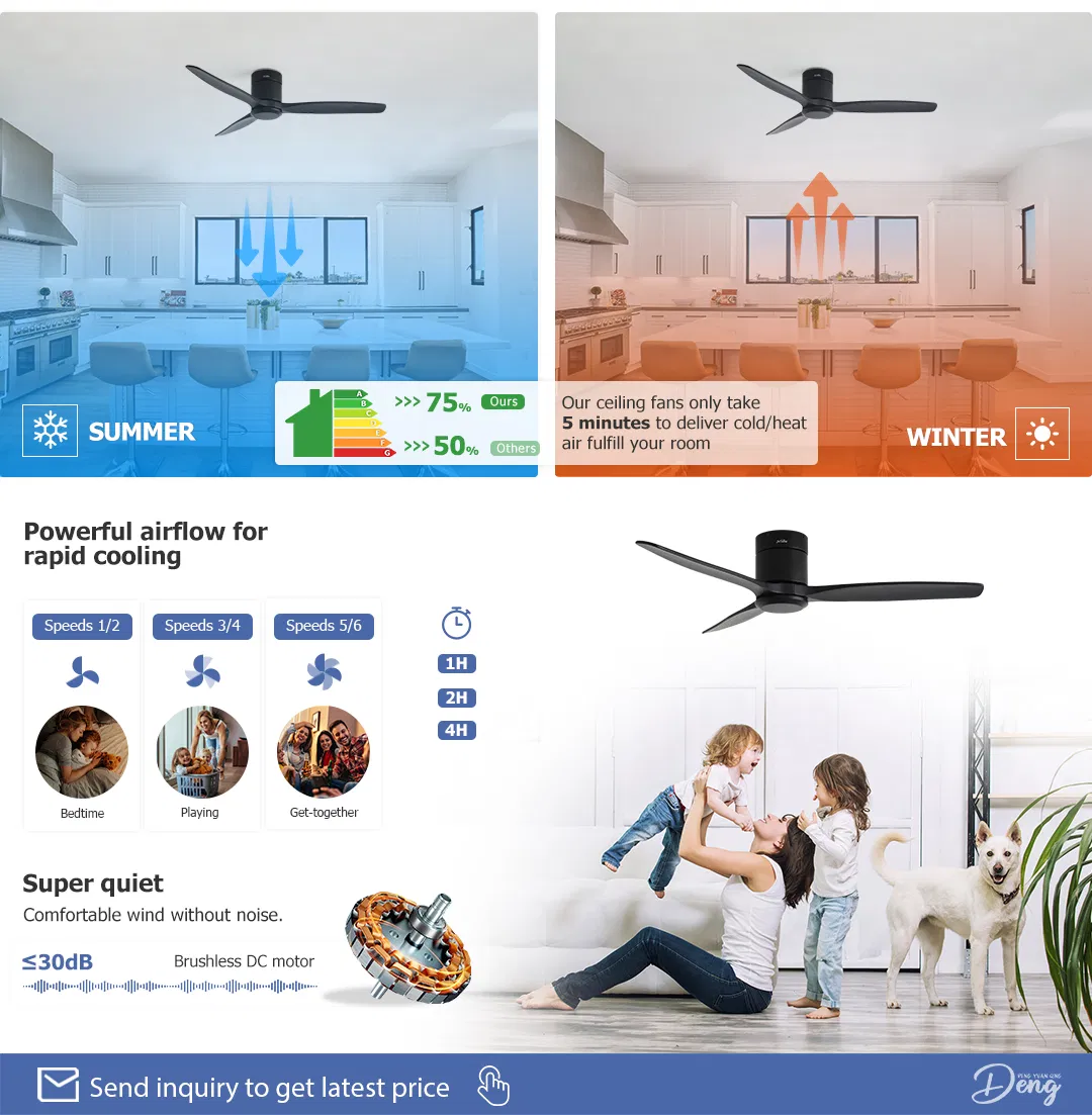 Premium Wood Ceiling Fan Smart Control Capabilities