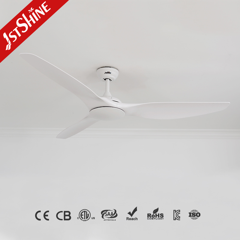 1stshine Ceiling Fan 63 Inches DC Motor Large Size Quiet Smart White Ceiling Fan Remote Control