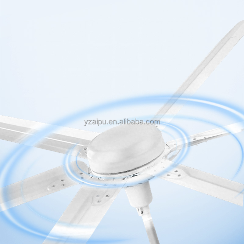 Smart LED 8ft 100 Inch 2.5m Commercial Ceiling Fan 6 Blades Reversible Quiet Operation App Remote Control 100% Copper Motor