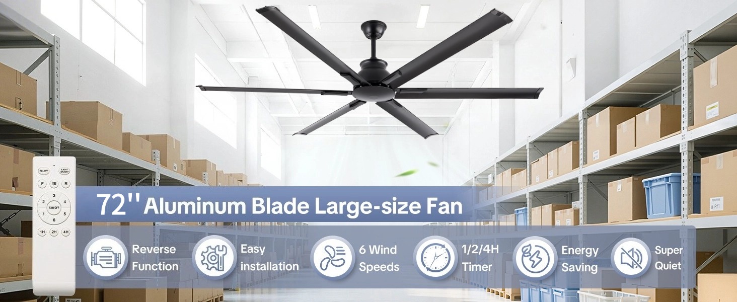 72 inch Large Ceiling Fan