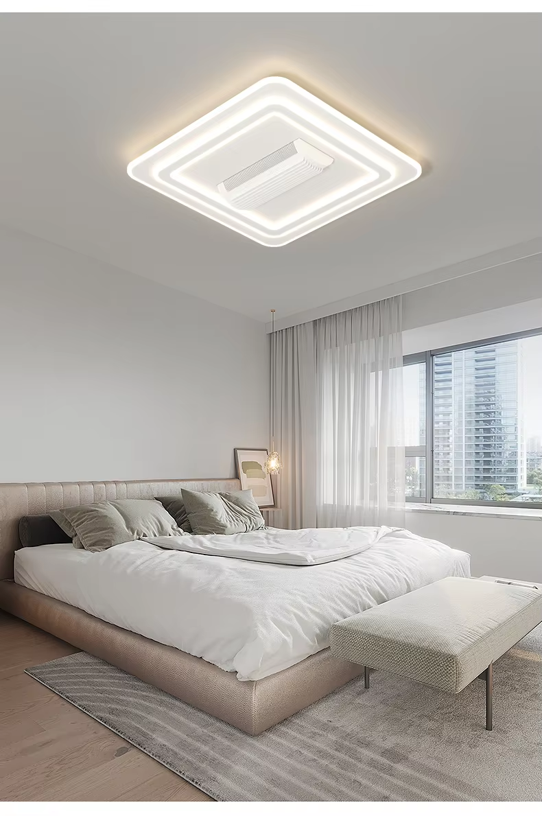 Modern Designer Luxury Decorate Room or Hotel Ceiling Fan Light Recessed Smart With Remote Control LED Ceiling Fan Light