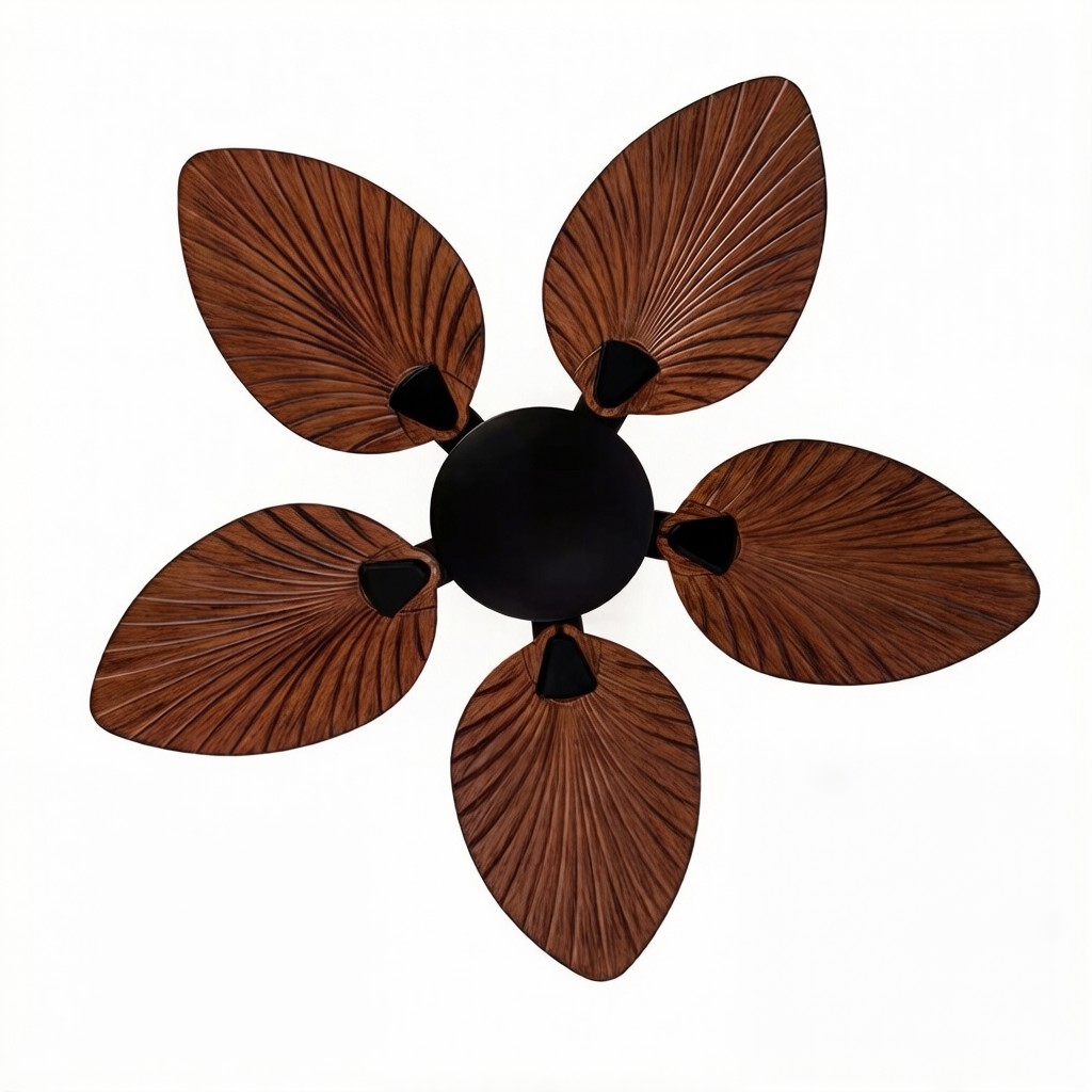 52 Inch Large Wind Power Ceiling Fan ABS Blades Decorative Electric Fans Without Light for Restaurant, Living Room