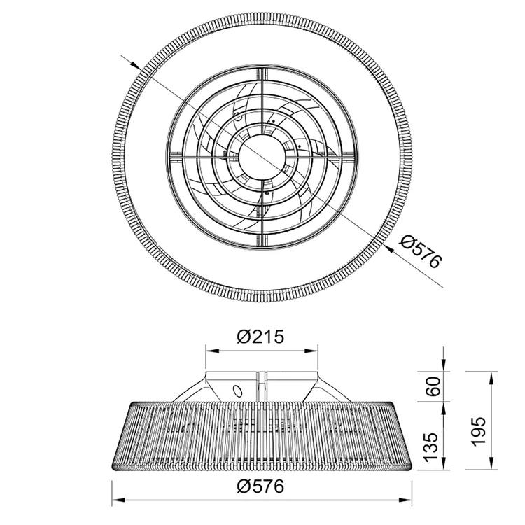 Adjustable Smart Remote Control 8 ABS Blades Modern LED Ceiling Fan with Light Lamp