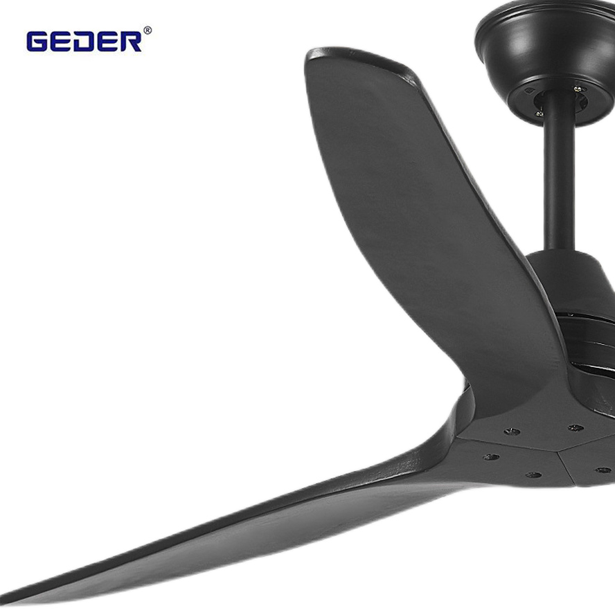 3 Solid Wood Blades 52 Inch Decorative Ceiling Fans with Remote Control