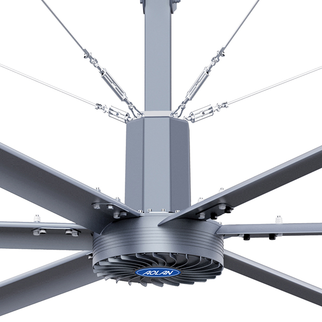 Luxury Outdoor Ceiling Fan with Controller, Aluminum Magnesium Alloy 7.3m