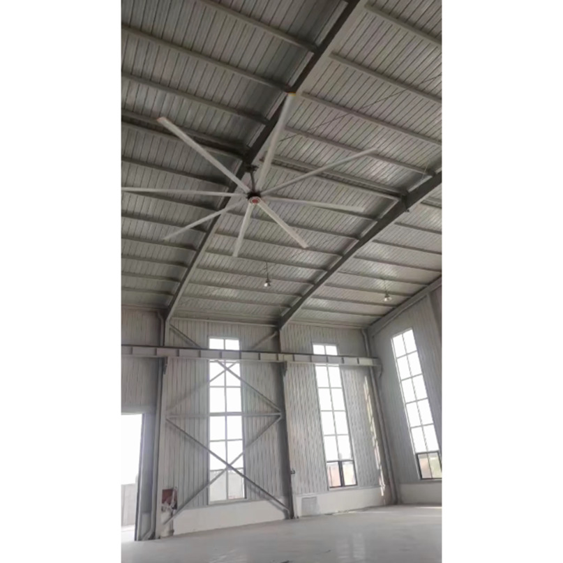 Commercial Warehouse Ventilation Energy Saving Quiet Hvls Fan DC Permanent Magnet Synchronous Motor Industrial Ceiling Fan